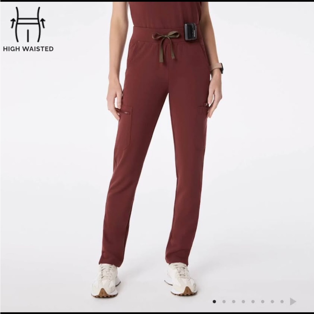 Figs High-Waisted Boot Cut Scrub Pants — Burgundy brand new with tags